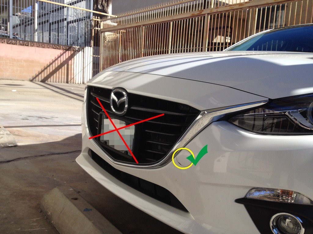 Front Bumper Tow Hook License Plate Mount Bracket Kit For Mazda 3 2019-2024 New - Caseificio Mediterraneo - Foto 10