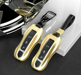 Gold Aluminum Metal Smart Key Cover FOB For Porsche Panamera Cayenne G2 2017-up