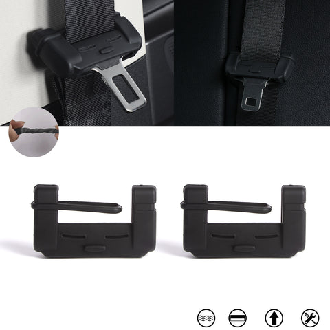 2PCS Black Interior Car Seat Belt Buckle Clip Cover Sleeve Universal for Cars