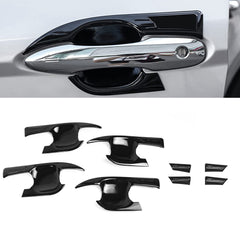 Set Gloss Black Door Handle Bowl Covers Decoration For Toyota Camry 2018-2024