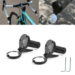 2PCS Black Road Bike Handlebar Adjustable Bicycle Bar End Rearview Mirror kit