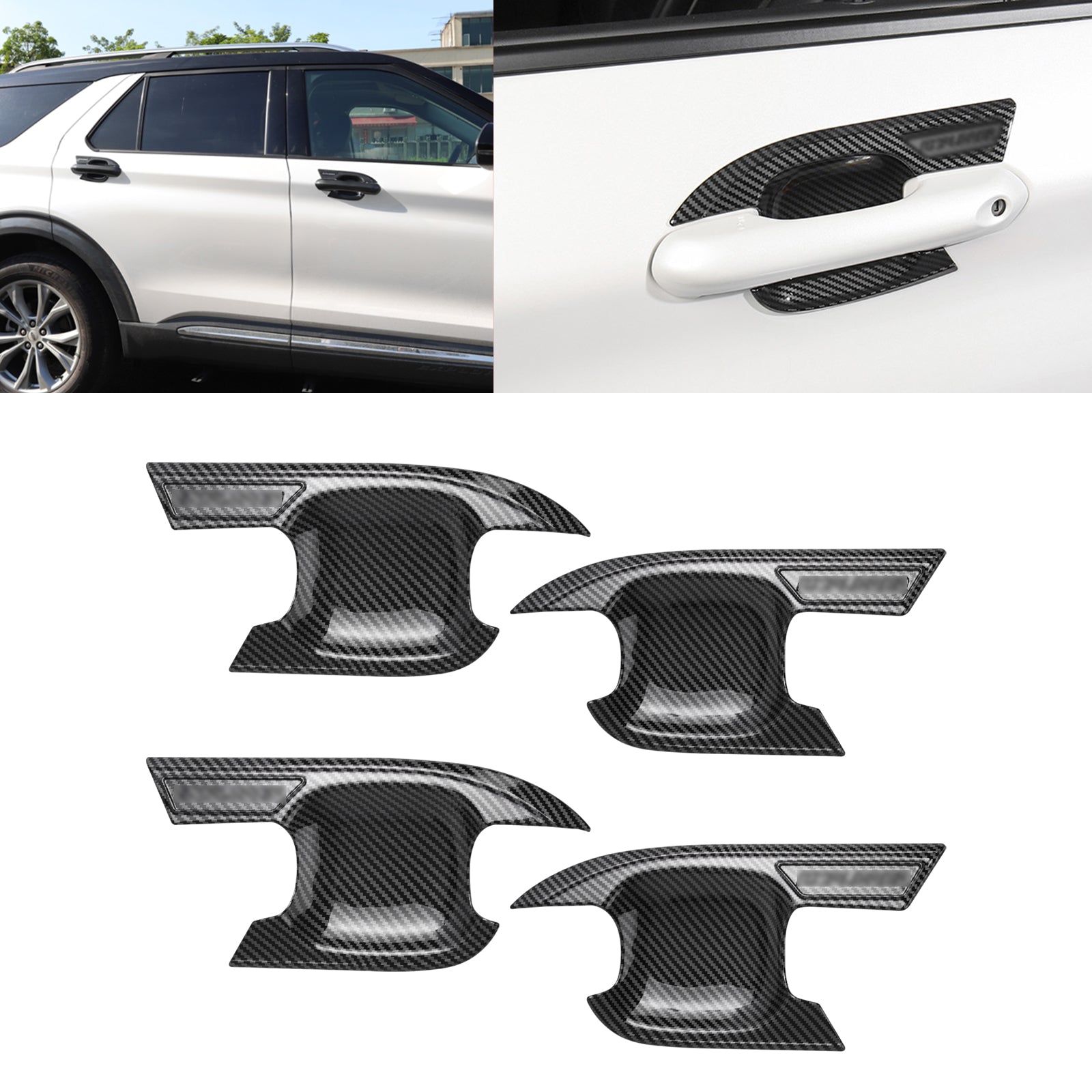 Mini Cooper Clubman Auto Accessory Carbon Fiber Car Door Handle Scratch  Cover Guards Universal Fit 4 Door Pack Made in USA New 