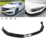 Front Bumper Lip Chin Spoiler Diffuser Splitter Guard Body Kit, Glossy Black, Compatible with Honda Civic Sedan 2019-2021