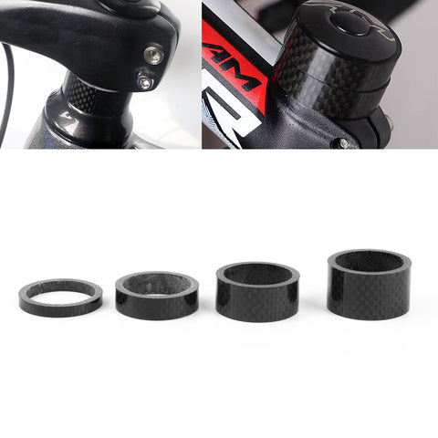 4pcs Carbon Fiber Road Bike MTB Headset Stem Washer Spacer Set Kit 5/10/15/20MM