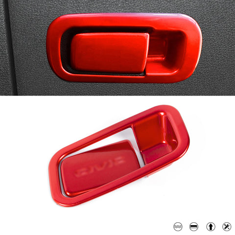 Red Sporty Storage Box Handle Overlay Molding Cover For Honda Civic 10th Gen 2016-2021