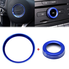 Blue Steering Wheel Logo Volume Ring Cover For Mercedes-Benz C CLA GLE 2015-up
