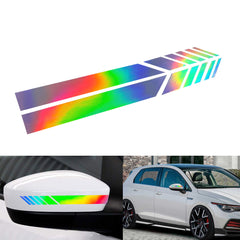 Neo Rearview Mirror Reflective Stripe Vinly Pre-cut Decal Stickers Universal Fit