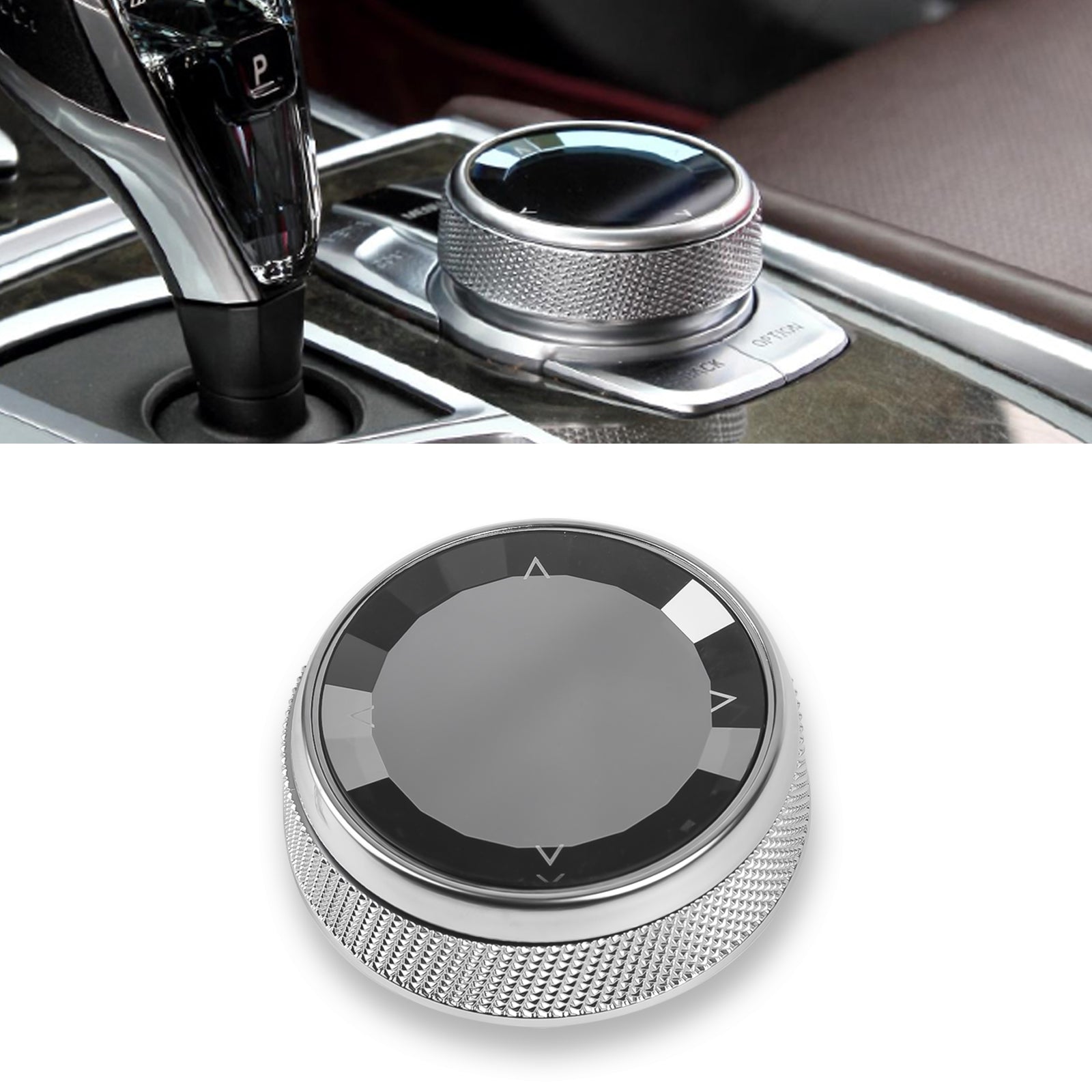 Larger Multimedia Knob Button Cover Trim For BMW IDrive & Radio Controls - Upgrade Replacement