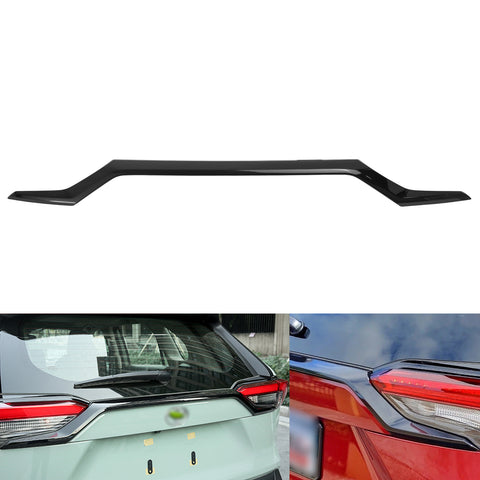 Glossy Black Exterior Rear Trunk Upper Lid Cover Trim For Toyota RAV4 2019-2022