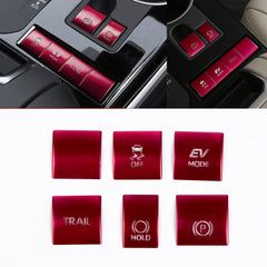 Red Aluminum Electronic Handbrake Button Cover Trim For Toyota Highlander 2020+