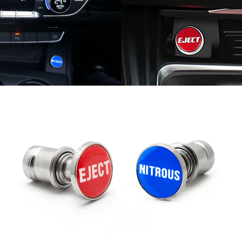 Eject and Nitrous Cigarette Lighter Push Buttons Plug Replacement Covers, Fit Cars Trucks SUVs with 12V Power Source
