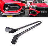 2Pcs Front Fog Light Eyebrow Cover Accessories For Honda Civic Hatchback 2020-2021, Carbon Fiber Pattern