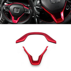 Car Steering Wheel Frame Cover Trim,Compatible with Honda Accord 2018-2022(Red 2pcs)