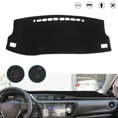 Center Console Dashboard Mat Pre-cut Non-Slip Sunshield Sun Glare Protector Dash Carpet Pad Black Cover Compatible with Toyota Corolla 2014-2018