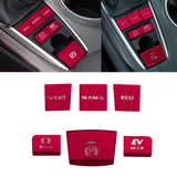 Red Aluminum Alloy Gear Shift Switch Cover Trim For Toyota Camry Hybrid 2018-22