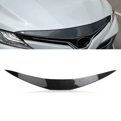 Carbon Fiber Pattern Exterior Front Grille Hood Cover Trim For Toyota Camry LE, XLE 2018-up 4 Door Sedan