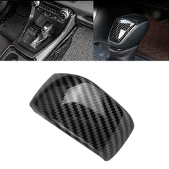 Gear Shift Knob Cover Trim Compatible with Toyata RAV4 XA50 2019-2021, Carbon Fiber Pattern