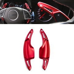 Red Alloy Steering Wheel Extension Paddle Shifter For Chevrolet Corvette Camaro