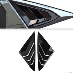 Pair Quarter Window Louver Cover Trim For Honda Civic 11th 2022 Side Gloss Black