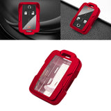 Xotic Tech Red TPU Remote Key Fob Cover Case w/Face Panel Compatible with GMC Sierra Yukon Canyon Cadillac or Chevrolet Silverado 1500 2500HD 3500HD Colorado (Fit the 4/5/6 button)