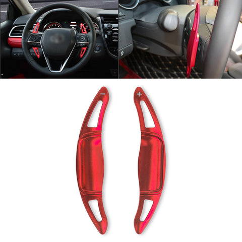2PCS Sporty Add-on Alloy Steering Wheel Paddle Shift Extension For Toyota Camry 18-21