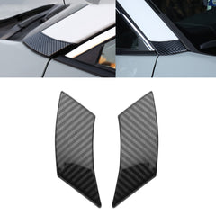 Exterior Front Side Door Window A Pillar Molding Cover Trim Compatible With Toyota RAV4 2019-2024,Carbon Fiber Pattern