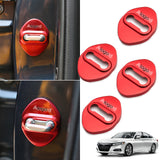 Door Lock Latches Buckle Protection Cover, Stainless Steel, Compatible with Honda  Accord 2007-up(Red)