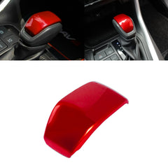 Inner Gear Shift Knob Lever Cover Trim, Red, Compatible with Toyota RAV4 2019-2024