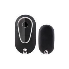 Black TPU w/Leather Texture Full Protect Remote Key Fob For Mercedes S-Class 2020+