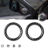 Carbon Fiber Style Door Stereo Speaker Ring Cover Trim Jeep Grand Cherokee 11-20