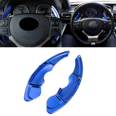 Sporty Blue Steering Wheel Paddle Shifter Extension For Lexus IS IS-F NX RC