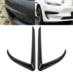 Front Fog Light Lamp Eyebrow Cover Trim Compatible With Tesla Model 3 2017-2023, 2pcs (Carbon Fiber Pattern)