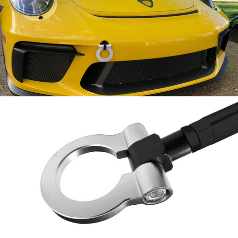 Silver Track Racing Style Aluminum Tow Hook For Porsche Carrera 911 991 2014-up