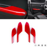 Sporty Red Interior Door Armrest Panel Trim Cover For Honda Civic 2016-2020 21