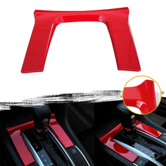 Glossy Red Gear Shift Box Overlay Frame Molding For Honda Civic 10th 2016-2021