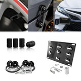 Set Tow License Plate + Air Valve Cap + Release Fastener For Toyota Camry SE XSE