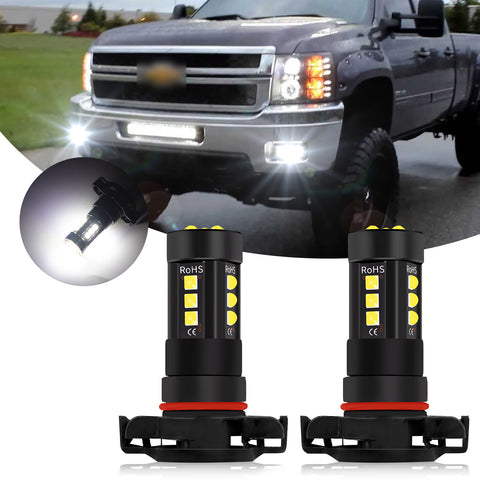 6000K LED 5202 H16 Fog Light DRL Bulbs For Cadillac Escalade ESV EST 2007-2014