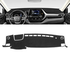 Black Pre-cut Dashboard Cover Anti-Slip Dash Mat For Toyota Highlander 2020-25