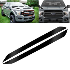 Glossy Black / Matte Black / Glossy Red Hood Spear Cowl Stripe Graphic Vinyl Decal Sticker for Ford F150 F-150 2015-2019