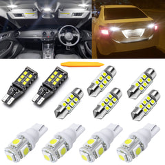 White LED Interior + Reverse Backup Light Pkg Kit For Subaru Forester 2000-2008