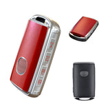 Red TPU Sand Leather Full Protect Remote Key Fob Cover For Mazda CX-9 2020-21