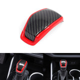 Carbon Fiber Black & Red Auto Gear Shift Knob Trim For Toyota Highlander 2020-UP