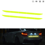 Green Reflective Car Rear Bumper Night Safety Warning Fluorescent Stickers Kit