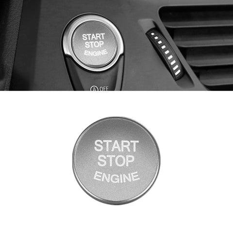 Aluminum Keyless Start Engine Stop Push Button Stickers Cover Trim Compatible with BMW 1 2 3 4 X1 Series F20 F22 F30 F32 F48 (Silver)