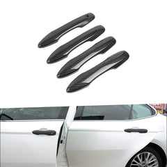 4x Carbon Fiber Pattern Side Door Handle Protector Trim For Toyota Camry 2017-up