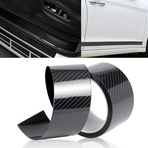 3M x 5CM Car Door Protector Sill Scuff Cover Sticker 5D Carbon Fiber Antiscratch Strip