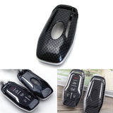 Black Carbon Pattern Keyshell Key FOB Case Shell For Lincoln Ford Mustang Explorer F150