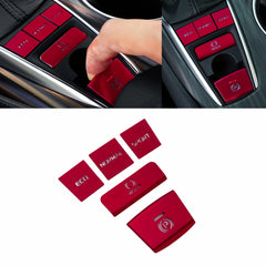 5x Race Red Aluminum Alloy Gear Shift Switch Cover Trim For Toyota Camry 2018-22