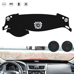 Center Console Dashboard Mat Pre-cut Non-Slip Sunshield Sun Glare Protector Dash Carpet Pad Black Cover Compatible with Nissan Altima 2013-2018