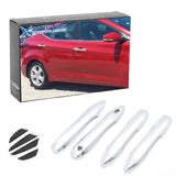 Chrome Silver Smart Door Handle+Door Edge Protect Trim For Toyota Camry 2018-22